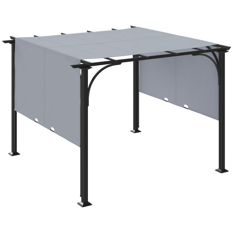 Pergola en acier l 10 pi x P 10 pi, Gris