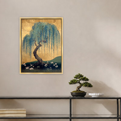 Martha Stewart Perry Street Canvas Wall Art, Modern Landscape: Willow Study I, 19.5" x 25.5", Living Room and Bedroom Decor, Framed