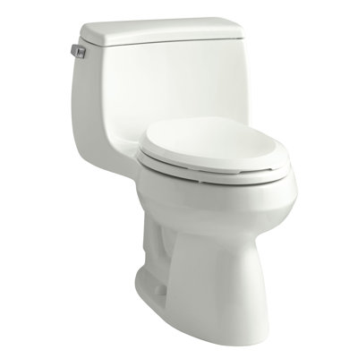 Gabrielle Comfort Height One-Piece Elongated 1.28 GPF Toilet with Aquapiston Flush Technology and Left-Hand Trip Lever