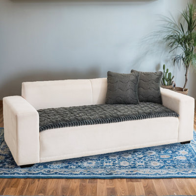 Housse de canapé lavable et pelucheuse pour chien - Housse antidérapante pour animaux de compagnie pour 2 ou 3 coussins