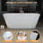 60" x 31" Freestanding Soaking Acrylic Bathtub with Toe-Tap Chrome Drain and Classic Slotted Overflow-109848308