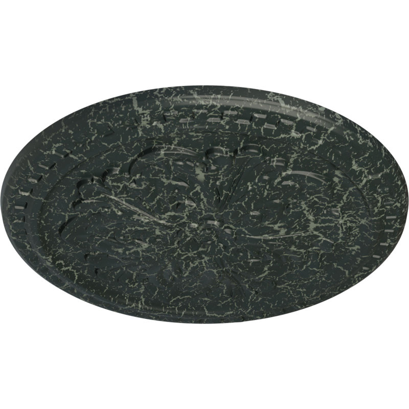 Médaillon de plafond H 16,875 po x l 16,875 po x P 0,625 po Emeryville, Tortue peinte craquelé
