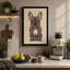 Playful Bulldog Modern - Wrapped Canvas-1670549163-1670549175