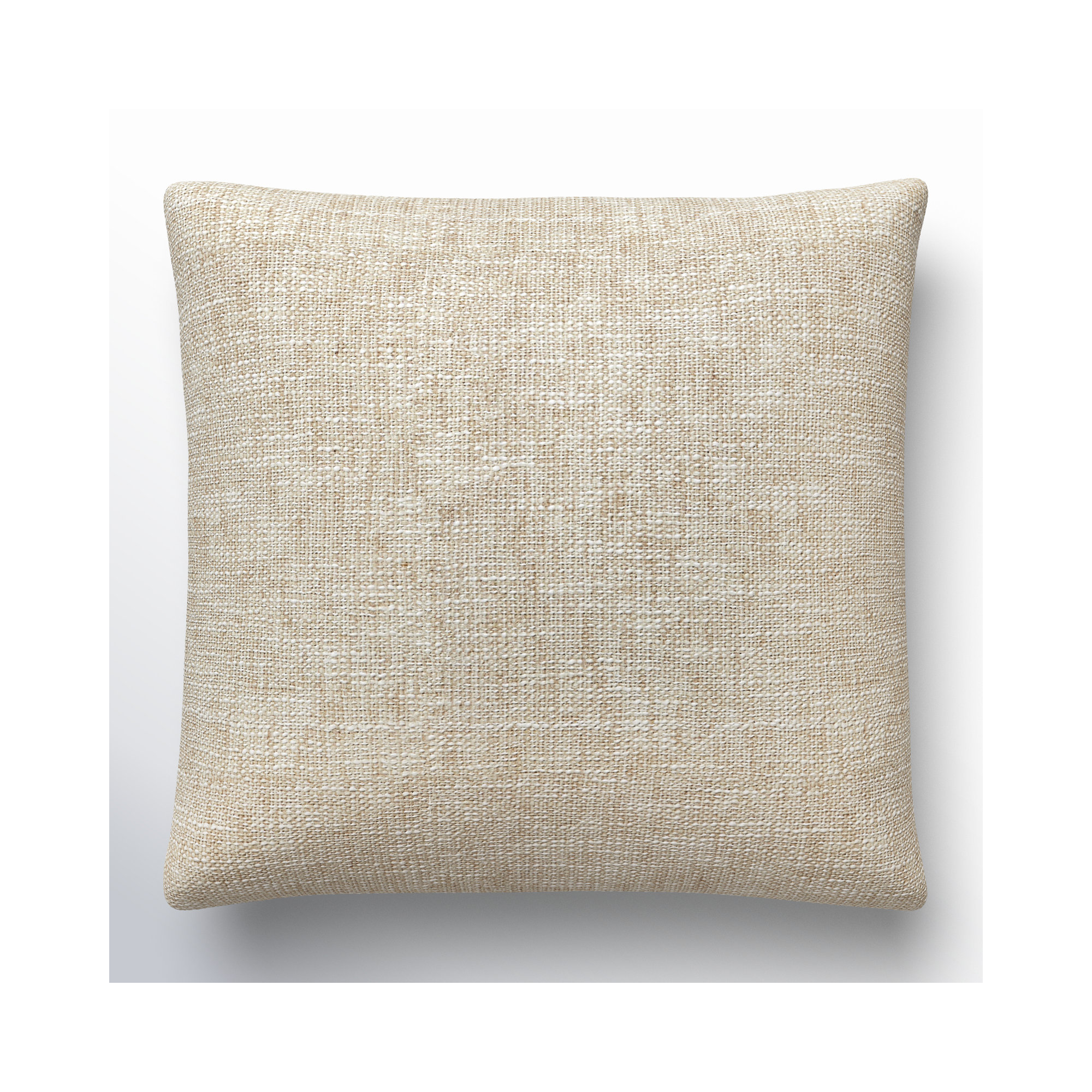 Danube Throw Pillow, Bone/White, 22"H x 22"W, Polyester/Polyfill