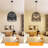 15.35" Rattan Ceiling Light Hand-Woven