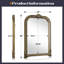 Miroir arqué rétro avec cadre perlé-1649628369