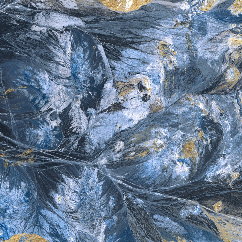 Gilded Indigo I by Jarman Fagalde - Wrapped Canvas Print, 76cm H x 76cm W
