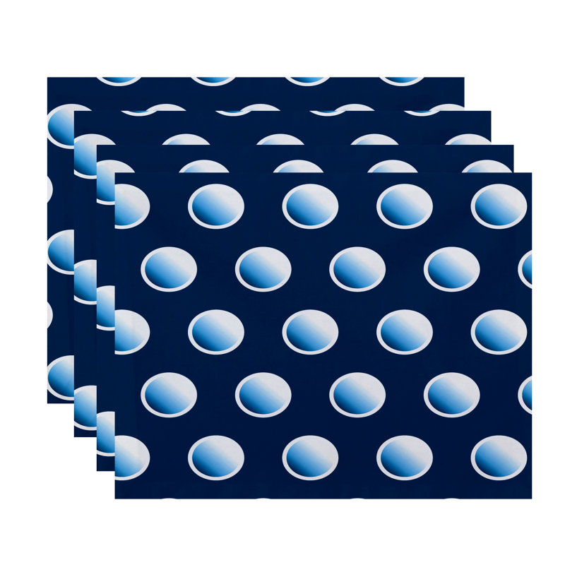 Napperon Dip Dye Dots, Bleu sarcelle