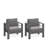 All-Weather 4-Piece Modern Metal Patio Furniture Set,  5-Seat Conversation Sofa With Thick Cushions & Frame And Coffee Table-197028630