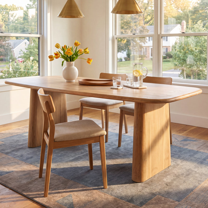 Daymon Oak Solid Wood Dining Table
