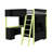 Wood Loft Bed With Desk & Storage, Built-In Bookshelf And LED Lighting For Kids Teens Adults-212906386