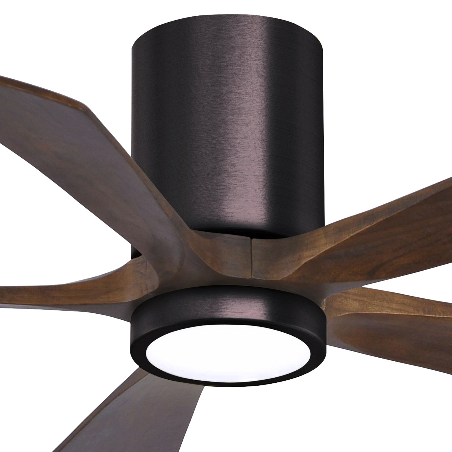 Irene Ceiling Fan with LED Light Kit, Brushed Bronze, 42", Walnut Tone