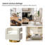 Fauteuil demi-tonneau pivotant en velours Aysha-226886126
