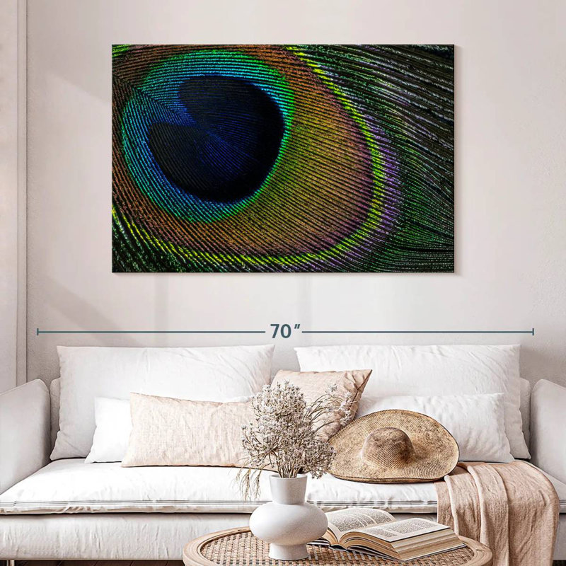 Brampt Peacock Plummage, 32" H x 48" W