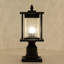 Luminaire d'extérieur à fixation sur pilier avec verre craquelé 