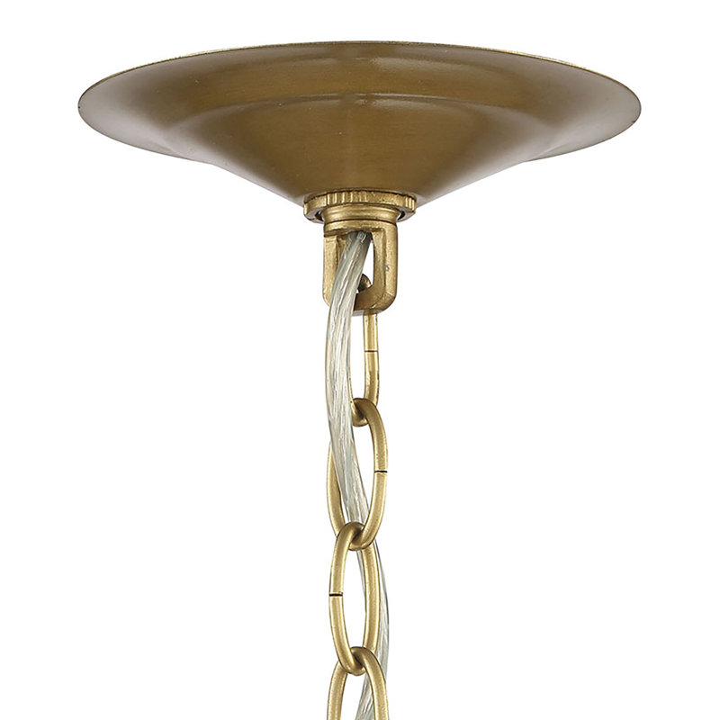 Lustre en roue de chariot unique à 3 lumières Hester