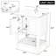Meuble-lavabo de salle de bain avec lavabo et tablette ouverte-1027370433