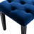 Velvet Footrest For Living Room And Entryway, Blue Upholstered Bench With Stable Legs, 18.83" H Plastic ,-1812853877