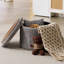 Repose-pieds moderne avec rangement, gris foncé-1622617610