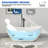 62" x 28" Freestanding Acrylic Oval Bathtub, Double Slipper Design with Chrome Drain & Overflow, Spa-Inspired Luxury for Modern Bathrooms