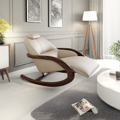 Modern Upholstered Solid Wood Rocking Chair Solid Wood Rocking Chair