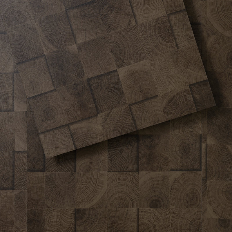 GlueCore Fab 28mil x 12" W x 24" L Adhesive Vinyl Tile Flooring, Burnt Block