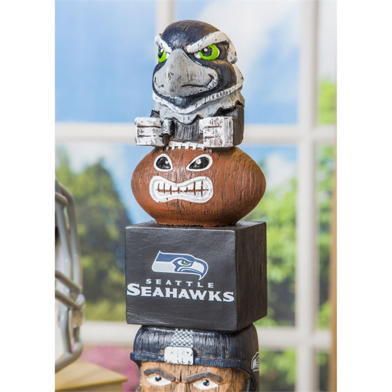 NFL Garden Statue, 12" H x 4.41" W x 3.15" D, Seattle Seahawks