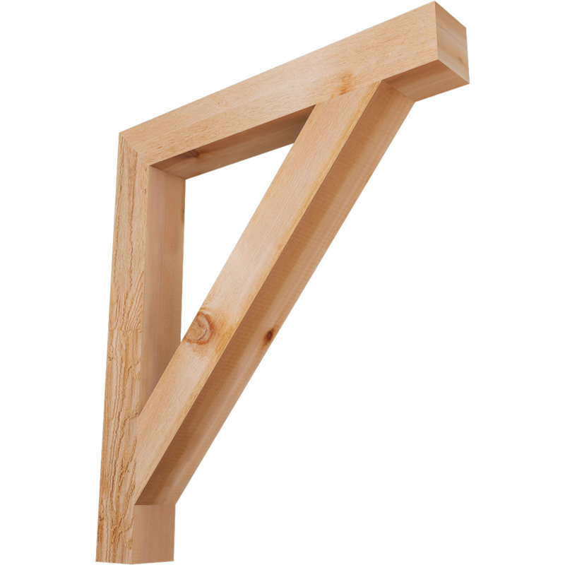 Support de bloc traditionnel, H 34 po x l 4 po x P 30 po, Cèdre rouge de l'Ouest (scié brut)