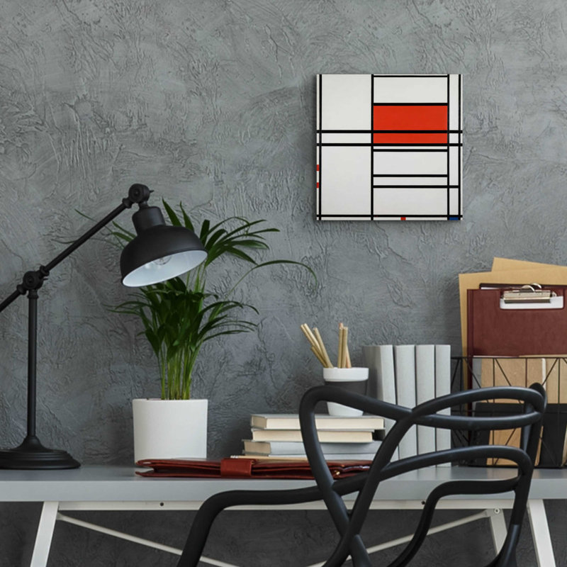 "Piet Mondrian, art mural en verre acrylique" par Piet Mondrian, H 12 po x l 12 po x P 0,13 po