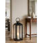 Lanterne en métal Sermont Spaces Living Fairmont, lanterne à bougie noire avec panneaux de verre, porte-bougie pilier pour décor intérieur et extérieur couvert, porche, mariage et foyer, carré 10 po x 29,75 po de hauteur-137252275-137252278