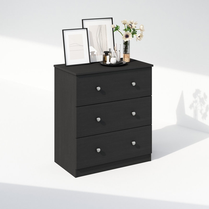 Latitude Run® Frans Simple Design Console Table with 3 Drawers for Entryway, Living Room, Americano