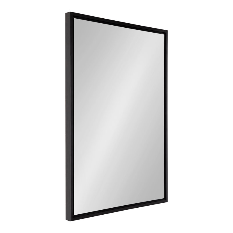Miroir décoratif moderne et contemporain Abhilash, 36 po x 24 po, Noir