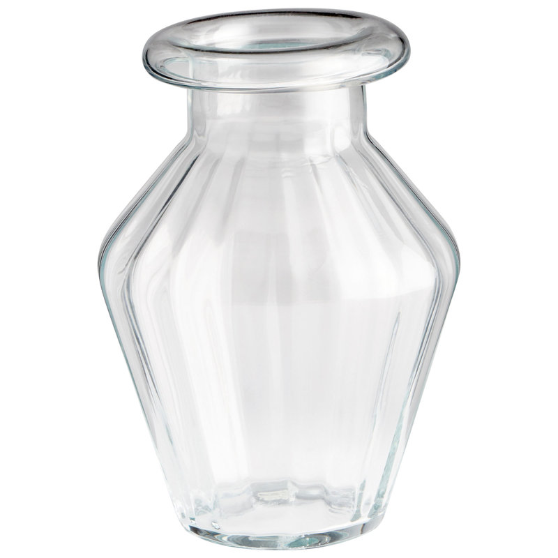 Rocco Glass Table Vase, 12.75" H x 9" W x 9" D