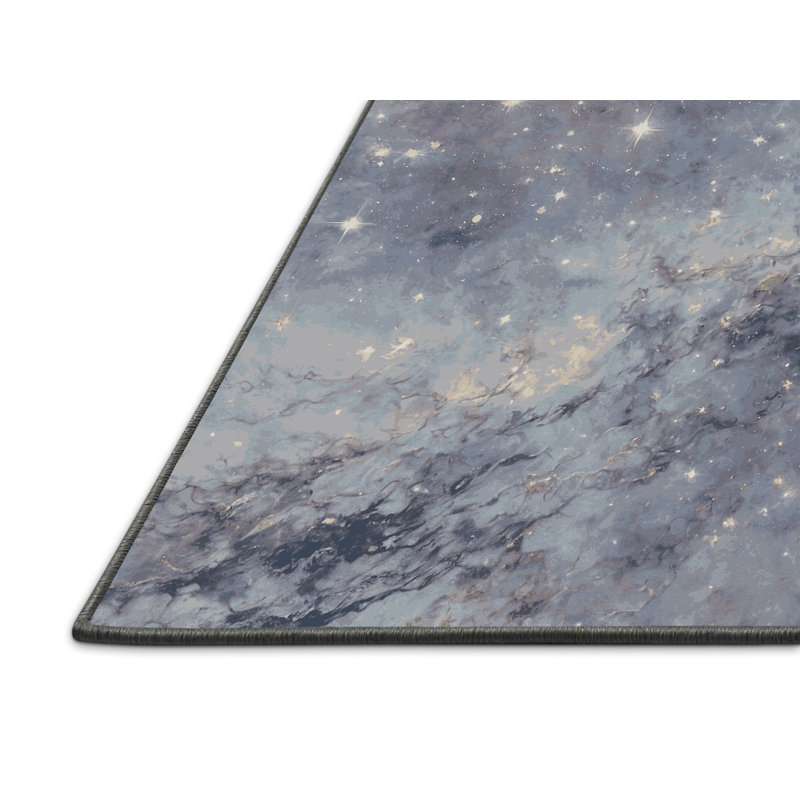 Tapis gris soyeux et moelleux, Rectangle 2 pi x 3 pi