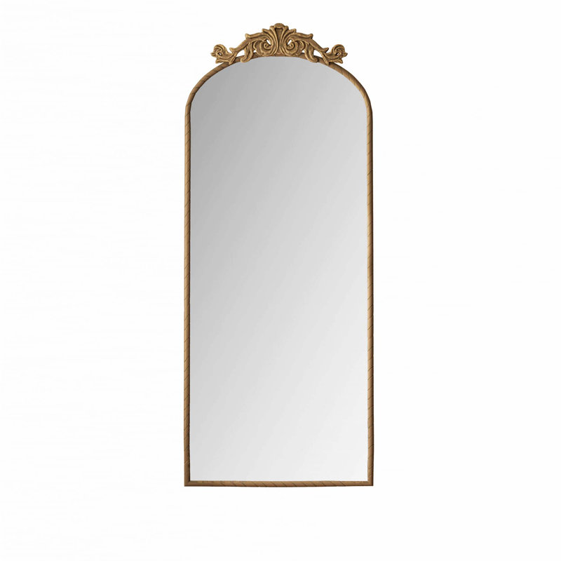58"x24" Arched Full Body Mirror,Hanging Wall Mounted Mirror, Bronze
