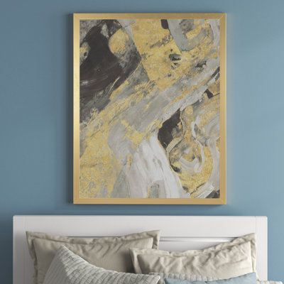 Marbre doré et noir - reproduction de cadre photo sur toile