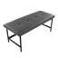 Banc en métal noir et similicuir-359438421