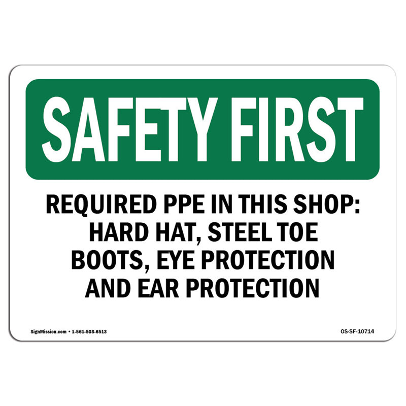 Safety Instructions Sign, 18" H x 24" W x 0.1" D