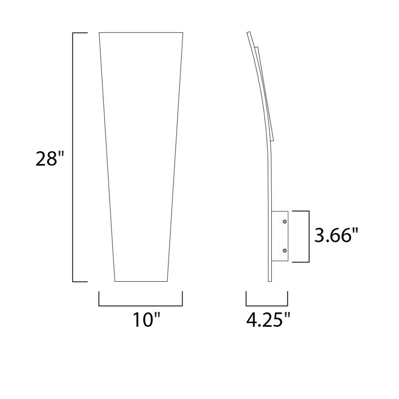 Plafonnier encastré d’extérieur 2 lumières del Castanon, Aluminium satiné