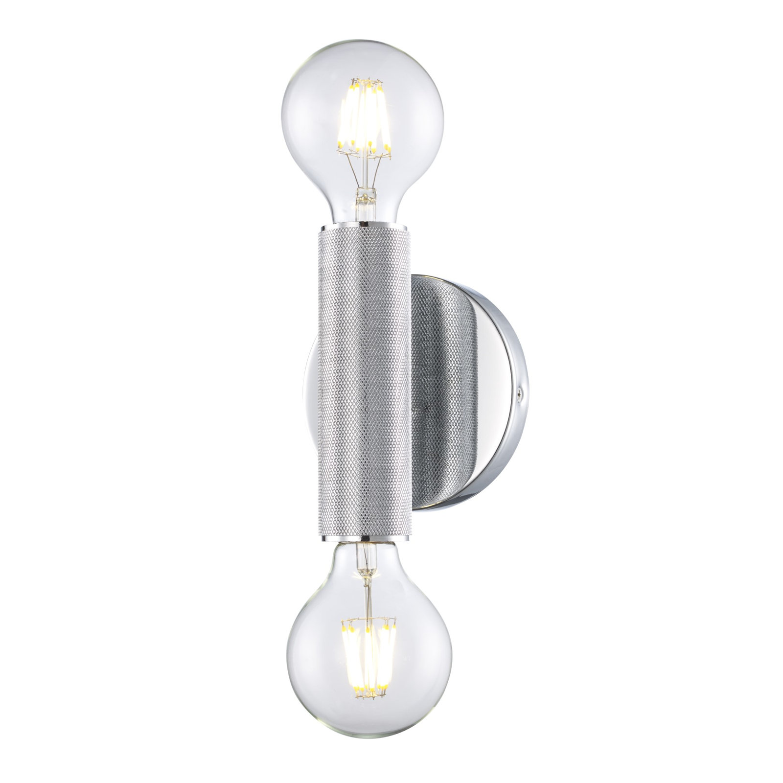 Cabot 2-Light Dimmable Armed Sconce, 6" H x 4.7" W x 3.3" D, Polished Chrome