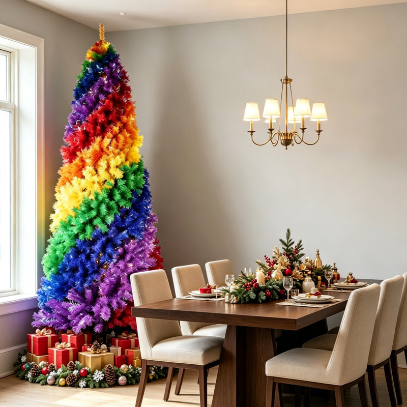 Arbre de Noël artificiel en forme de spirale en PVC 7,5 pi, 1825 pointes de branches, arbre de Noël unique en forme de spirale avec support en métal robuste et pliable