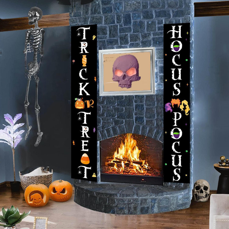 Bannières de porte d'entrée d'Halloween décorations d'extérieur