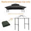 Housse de remplacement pour abri de jardin 8 x 5 pi - Toit de tente à deux niveaux pour barbecue, tissu hydrofuge, toile grise protégée, élégant et facile à assembler pour la fête-1273976616