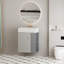 Meuble-lavabo mural 21,6 po avec lavabo en céramique, porte à fermeture douce, tablette de rangement flottante droite, assemblage requis, gris GF-25VB06-21MGR (W1573S00093)-1743365381