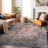 Alice Machine Washable Oriental Flatweave Performance Red/Blue/Ivory Multi Area Rug-808646801