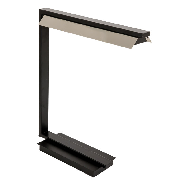 Lampe de bureau 19 po Jay, Noir, Nickel poli