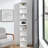 8-Tier Media Tower Rack, CD DVD Slim Storage Cabinet With Adjustable Shelves, Tall Narrow Bookcase Display Bookshelf For Home Office,Multi-Functional Double-Decker Bookcase-564350006