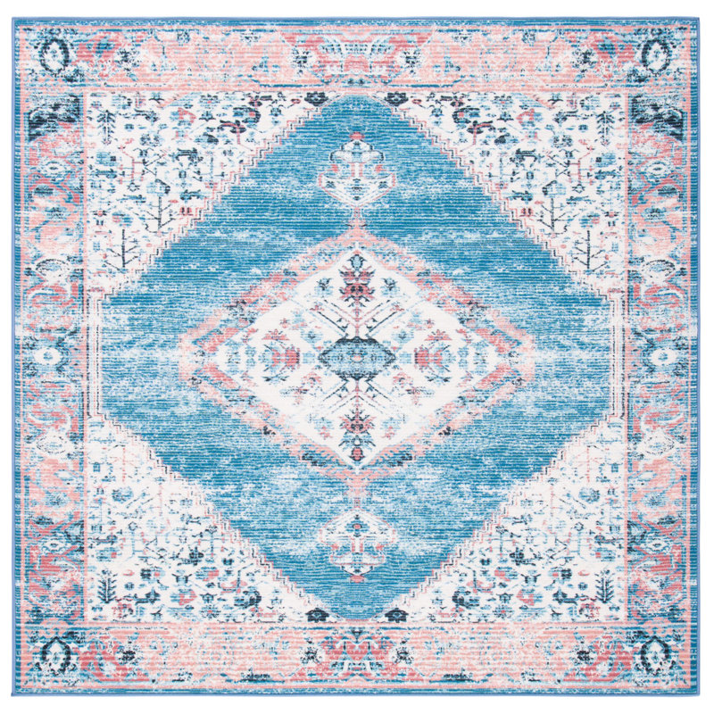 Journey Performance Machine Washable Oriental Rug, Square 6'7"