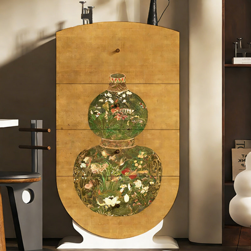 Buffet multifonctionnel simple, Jaune / Blanc