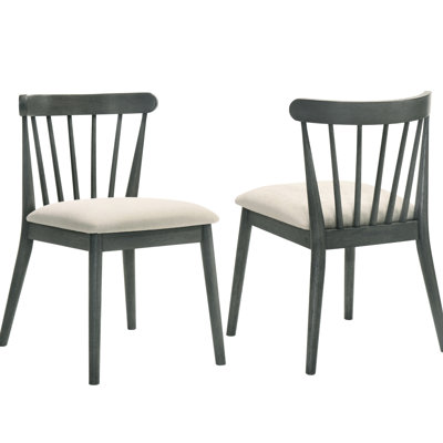 Rustic 2 - Piece Grey Solid Wood Folding Dining Chairs In Design, Comfortable Seating, Quick Installation For Outdoor Chairs, Structure, Hassle Spaces